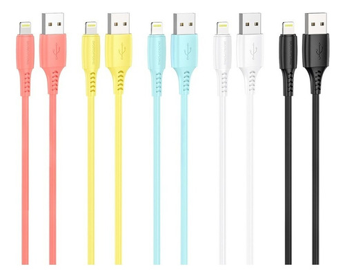 30 Cables Cargador Usb - Compatible Para iPhone Usb A-tipo C Color Lightning