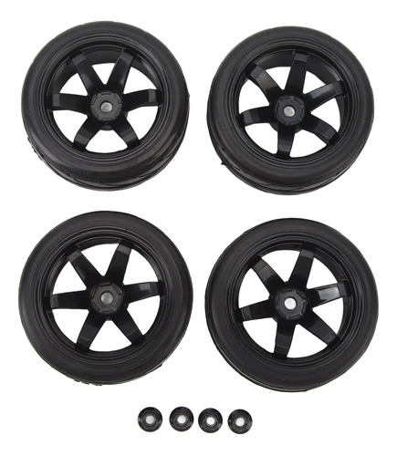 Llantas De Coche Hexagonales Rc De 12 Mm, 4 Unidades, 6 Radi