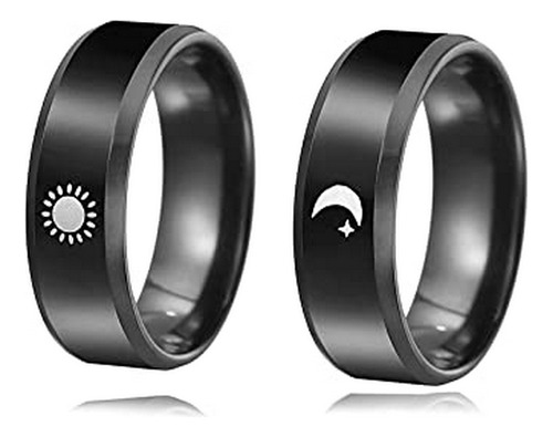 Anillos - Sun And Moon Rings For Couples Matching Promise Co