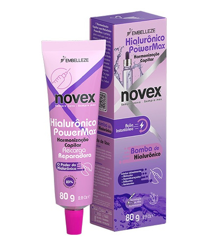 Recarga De Acido Hialurónico Power Max Capilar Novex 80g