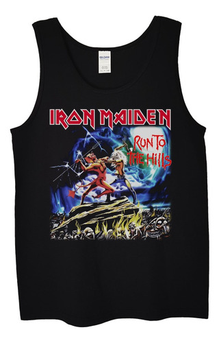 Polera Musculosa Iron Maiden Run To The Hi Metal Abominatron