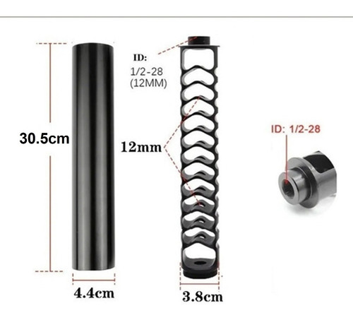 Imagen 2 de 6 de Silenciador Supresor Sonido Táctico M4 R15 223 Y 308