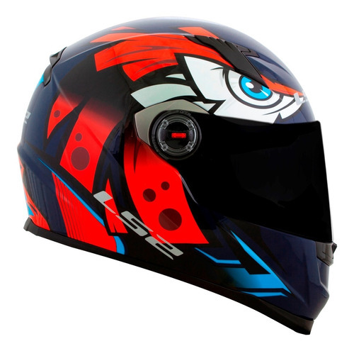 Capacete Ls2 Ff358 Tribal Orange Laranja Azul Tamanho do capacete XS