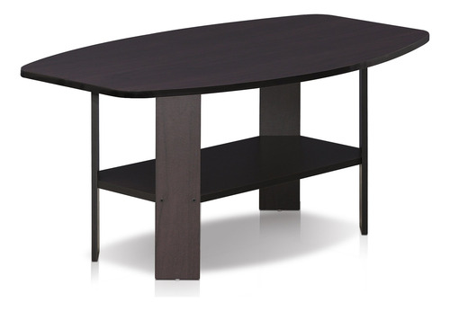 Mesa De Centro Diseño Simple Nogal Oscuro