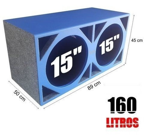 Caja Acústica Doble 15 Pulgadas 160 Litros Mdf