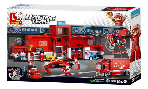 Camion Taller Con Auto Formula 1, Compatible Lego Blockwar