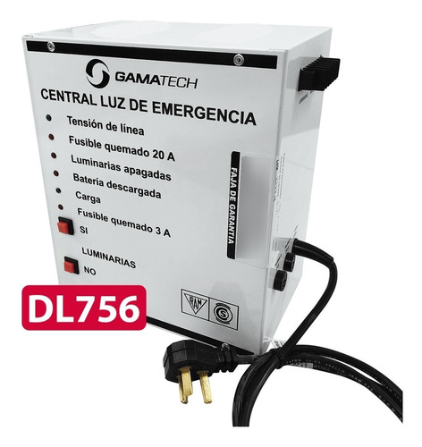 Central Luz Emergencia Luminarias Carga Baterías 24v Dl756