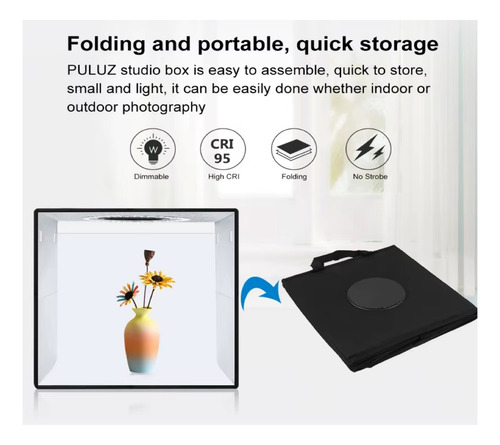 Caja De Luz Para Fotos De 30 Cm Plegable Con Iluminación