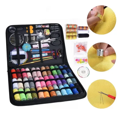 Set De Costura Estuche Aguja Hilos Tijera Mercería Hilos Variados con 230 piezas Veoquiero