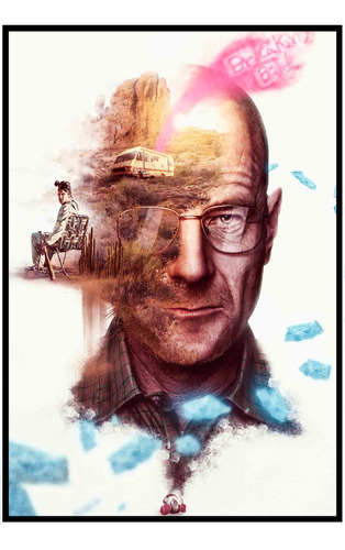 Cuadro Premium Poster 33x48cm Breaking Bad Cine Arte Fan Art