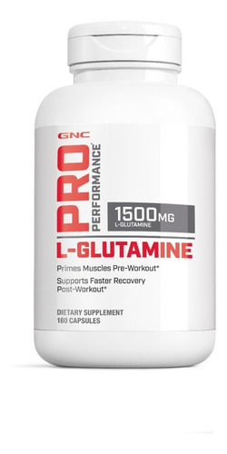 L-glutamina Gnc Pro Performance - 180 Cápsulas