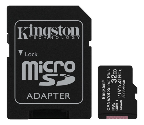 Imagen 1 de 7 de Memoria Micro Sd 32gb Kingston Clase 10 Con Adaptador