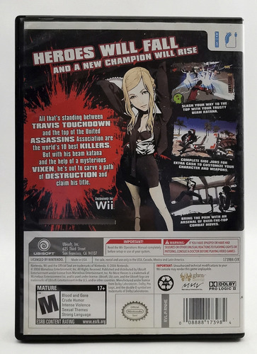 No More Heroes Wii 1 I Original * R G Gallery (Usado)
