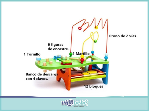 Imagen 5 de 8 de Juego Madera Didactico Prono Encastre + Descarga + Bloques