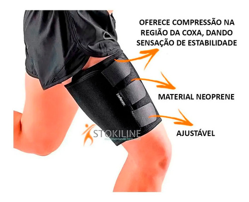 Imagem 2 de 6 de Coxal Ajustável Elástico Alivio Dores Neoprene Tamanho Único