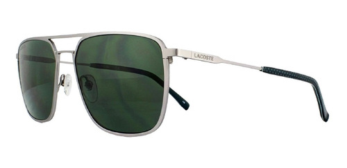 Lentes De Sol Lacoste L194s Silver Metal Navigator 57mm Suns