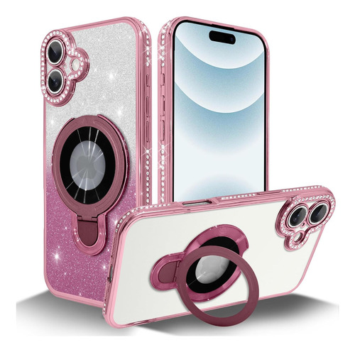 Aigomara Soporte Magnético Para Iphone 16 Plus [compatible A Rosa.