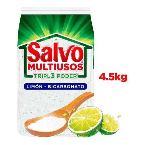 Lavatrastes Salvo Multiusos Limón Bicarbonato En Polvo 4.5kg