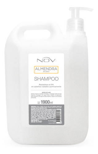 Shampoo Nov Acido Almendra Nutrición Color 1900ml