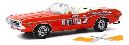 Dodge Challenger 1971 Indie 500 Escala 1:18 Greenlight 