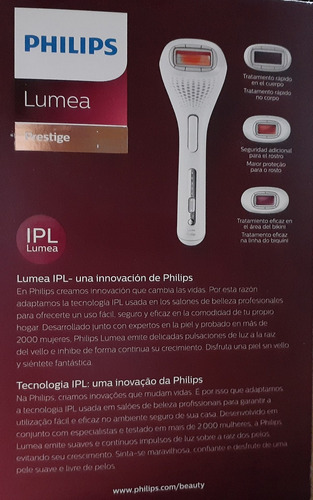 Depiladora Philips, Luz Pulsada. Lumea Prestige.
