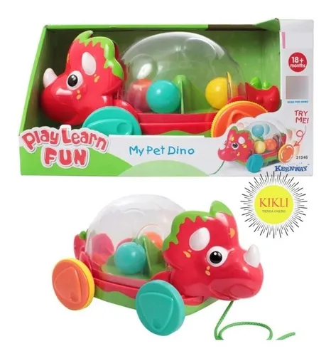 Juguete Mascota Dino De Arrastre Primera Infancia Bebe