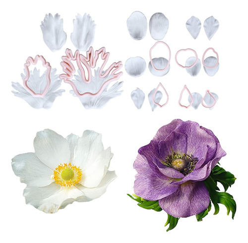 ~? Daisy Flower Molds Anemone Flower Cake Fondant Molds Sili