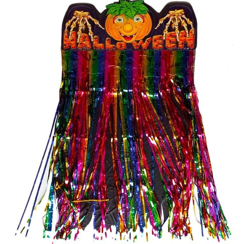 Decoración Halloween Cortina Terror Puerta Colores 110cm 