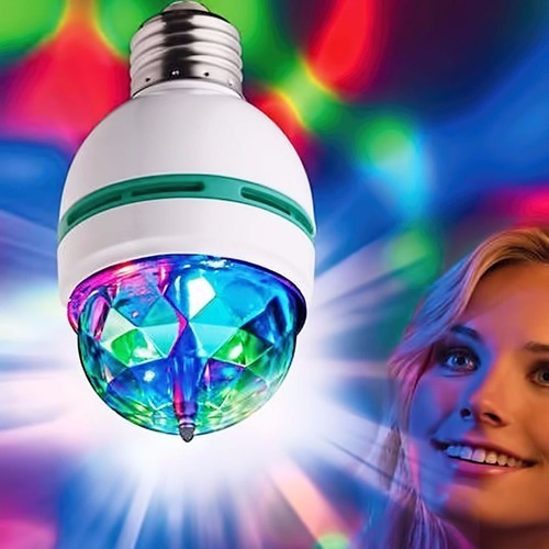 Imagen 3 de 10 de Foco Led Colores Lampara Rgb Giratoria 220v 3w Focos Fiesta