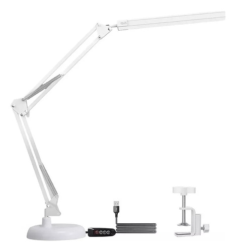 Dapon Lámpara De Escritorio Mesa Con Brazo Led 10 Modos 360° Oficina