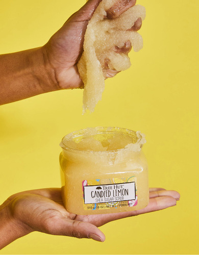 Exfoliante Corporal de Azúcar de Manteca de Karité con Limón Caramelizado Tree Hut