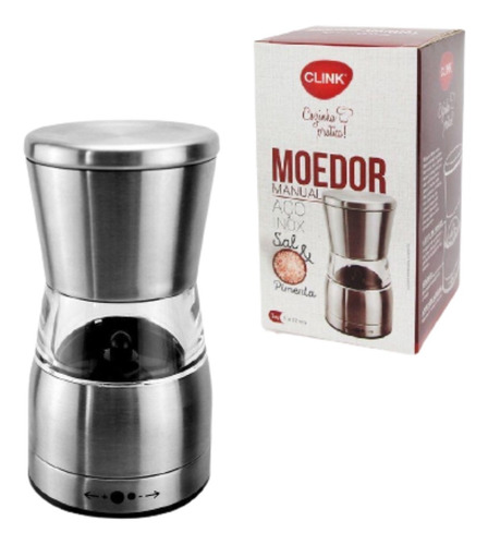 Imagem 2 de 7 de Moedor Para Sal E Pimenta Aço Inox