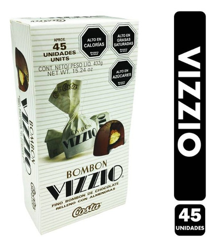 Chocolate Vizzio En Bombones - (caja Con 45 Unidades)