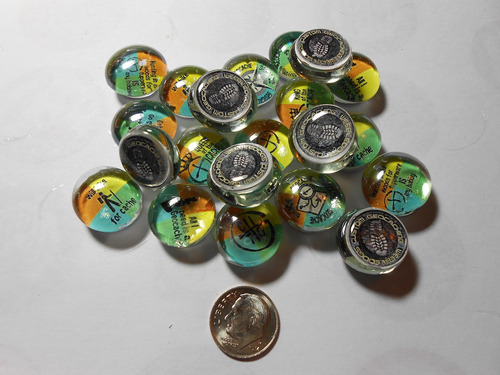 Geocache  juego Mini Vidrio Trading Piedras  15 pcs X Spot