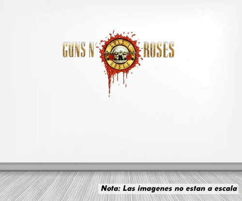Vinil Sticker Pared 20 Cm. Lado Guns And Roses Mod. 0085