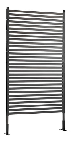 Biombo Reto Linhas De Metal Interno/externo 1,8x0,9mt Marrom