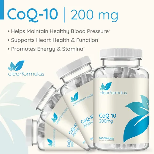 Suplemento Clear Formulas Coq10 200 Mg 200 Cápsulas