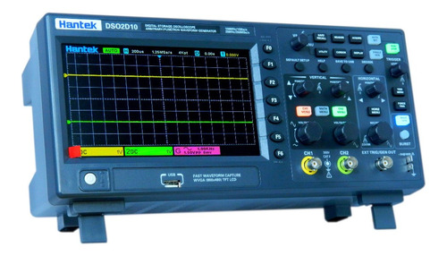 Osciloscópio Digital C/ Gerador Função 100mhz 2ch Dso2d10