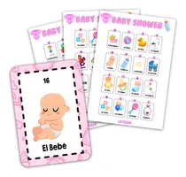 Comprar Lotería Baby Shower Niña 80 Tablas Imprimibles Juegos Pdf