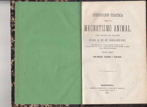 1873 Deleuze Instruccion Practica Sobre El Magnetismo Animal