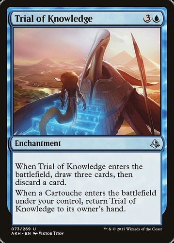 Carta Magic Trial Of Knowledge X4 Playset Amonkhet Mtg Bsas