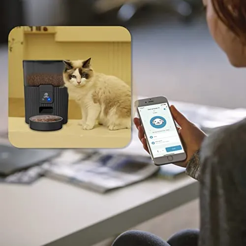 Papifeed Comedero Automático Para Gatos Con Control App, Com