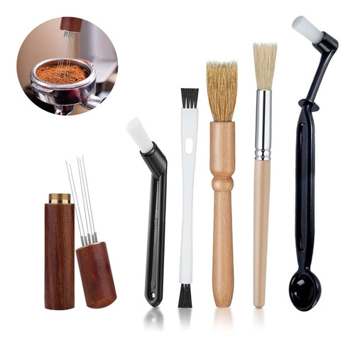 Juego De 6 Cepillos De Espresso, Cepillo De Nailon Para
