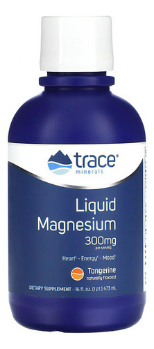 Trace Minerals, magnésio líquido, 400 mg, 16 onças, tangerina, sabor de tangerina, tangerina