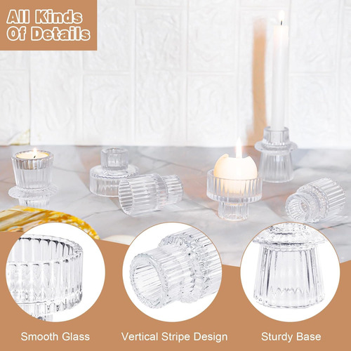 Conjunto De 6 Porta-velas Decorativos De Mesa, Porta-velas