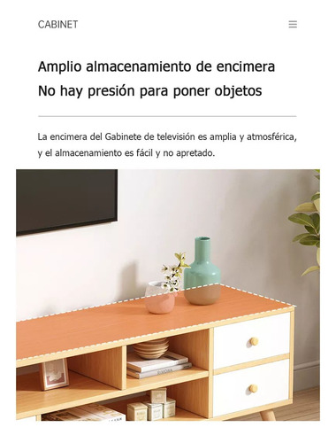 Mueble Para Tv Rack Modelo Estilo Vintage Mesa Con 3 Puertas Roble Salvaje + Color Blanco Cálido