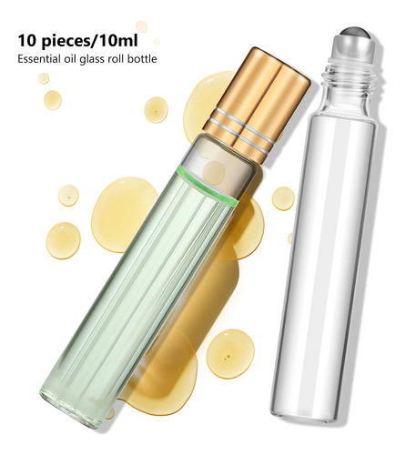 Botellas Rollerball Recargables De Tamaño De Viaje, 10 Unida