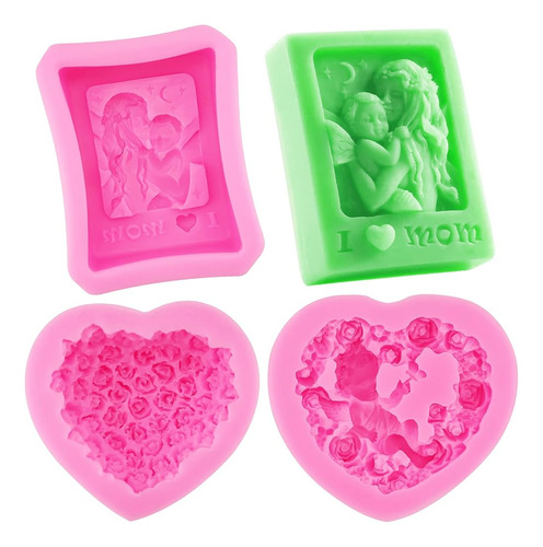 3d Rose Flower Silicone Molds Mother Day Fondant Molds Baby 