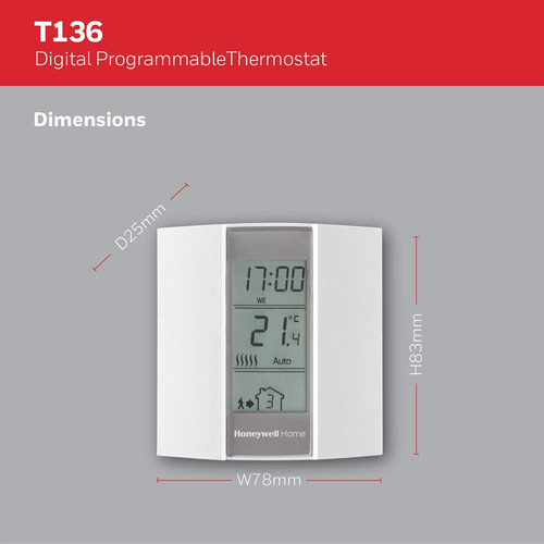 Honeywell Home T136c110aeu T136: Termostato Programable