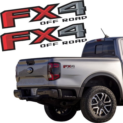 Par De Adesivo Fx4 Ford Ranger 2018 4x4 4x418